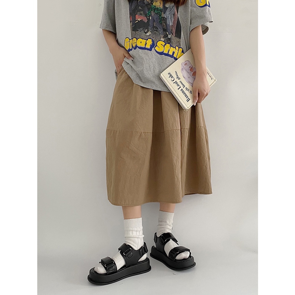 Dép Sandan Đi Học Nữ Đơn GIản Quai Da PU Đế Dày 3.5Cm