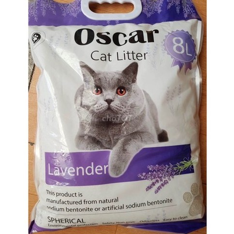 Cát vệ sinh cho mèo OSCAR, Cát vệ sinh cho mèo khử mùi, vón cục, thấm hút - Túi 8L 4kg