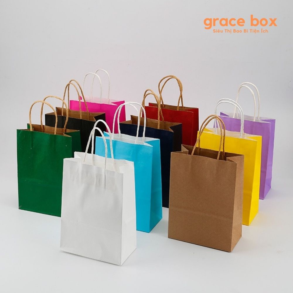 Túi Giấy Kraft Nhiều Màu Siêu Xinh - Siêu Thị Bao Bì Grace Box