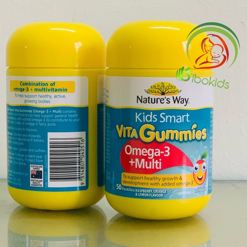 Kẹo gum bổ sung omega 3 -  Nature’s Way Vita Gummies Omega 3 Fish Oil