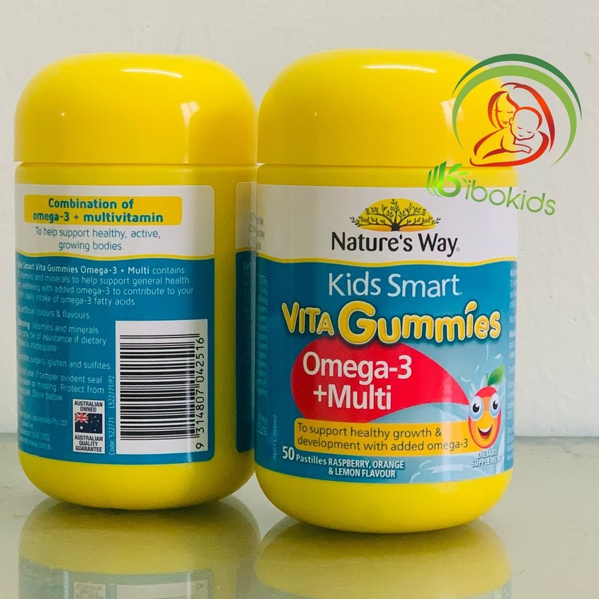 Kẹo gum bổ sung omega 3 - Nature’s Way Vita Gummies Omega 3 Fish Oil