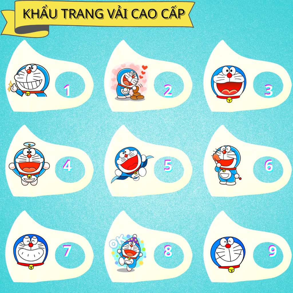 (36 MẪU) 1 cái khẩu trang vải Doraemon | BigBuy360 - bigbuy360.vn