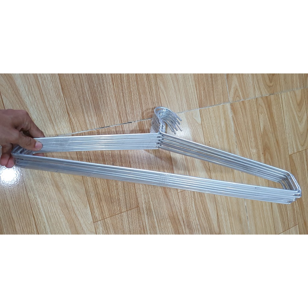 Móc Nhôm cao cấp phơi quần áo Người Lớn - Lóc 10 cái