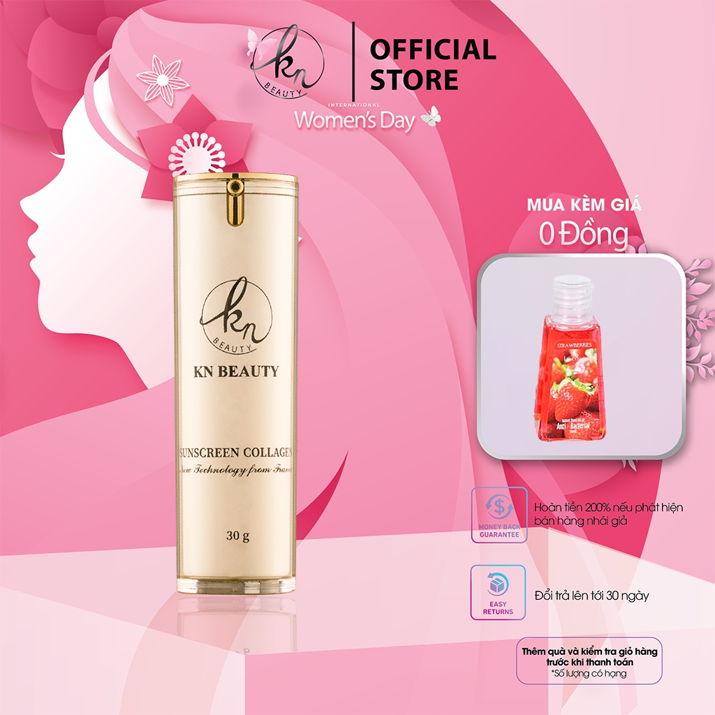 < Nhận quà ngay> Kem chống nắng Sunscreen Collagen KN Beauty 30g SPF 50+