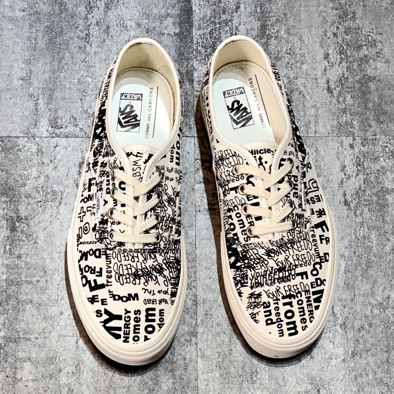 Giày Thể Thao Vans Van-S Vault X Comme Des Garcons Aut LX CDG Họa Tiết Graffiti Cá Tính