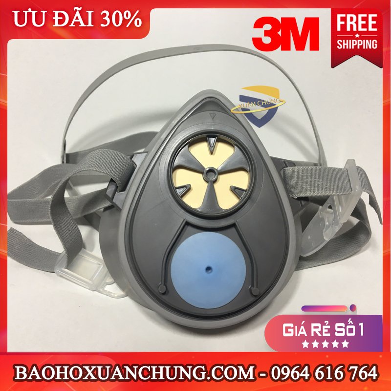 Mặt nạ phòng độc 3M 3200 chĩnh hãng, mặt nạ lọc bụi mịn, ngăn hóa chất
