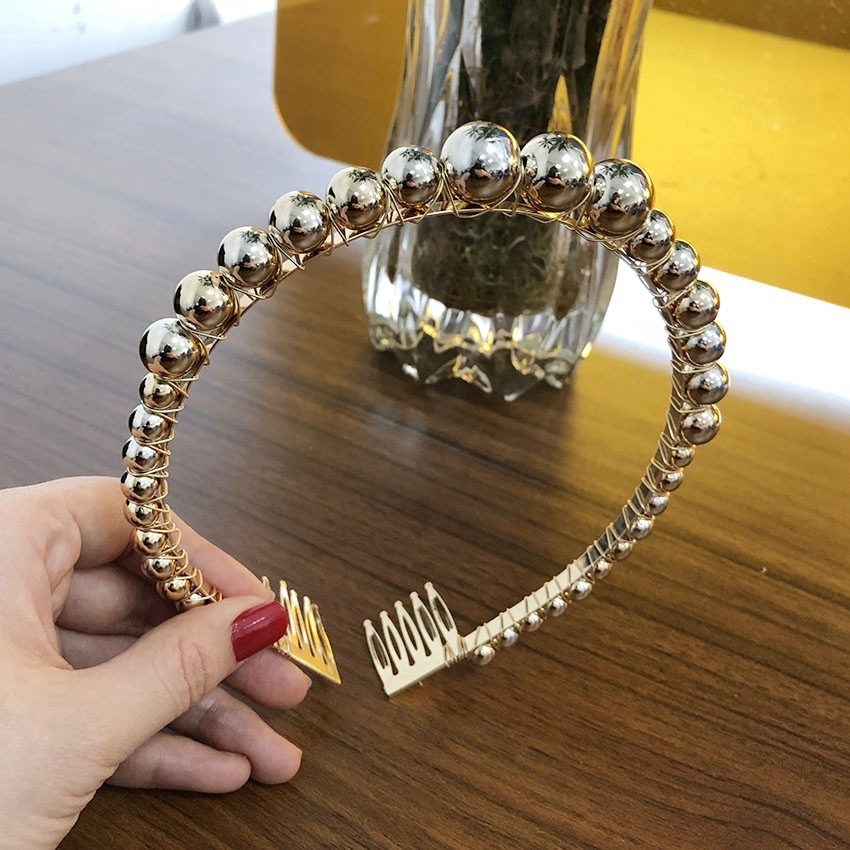 Băng đô cài tóc phối ngọc trai giả thời trang cho nữ