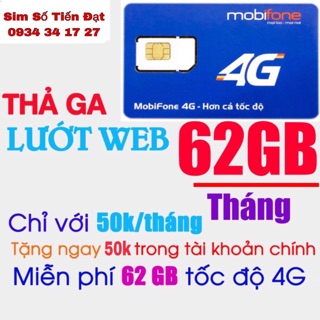 Sim mobi thả ga 60gb/tháng. miễn phí tháng đầu. sim 10 số