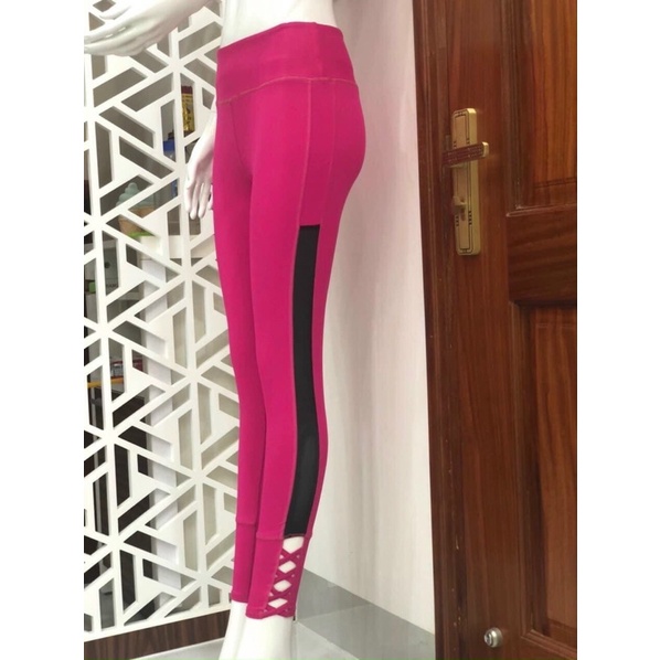 Legging dài phối lưới
