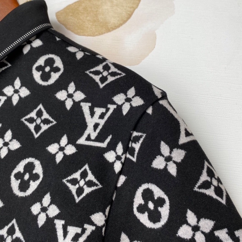 Áo len nam mỏng dài tay chất liệu mềm mại thương hiệu Louis Vuitton LV 2021 cao cấp cổ sơ mi