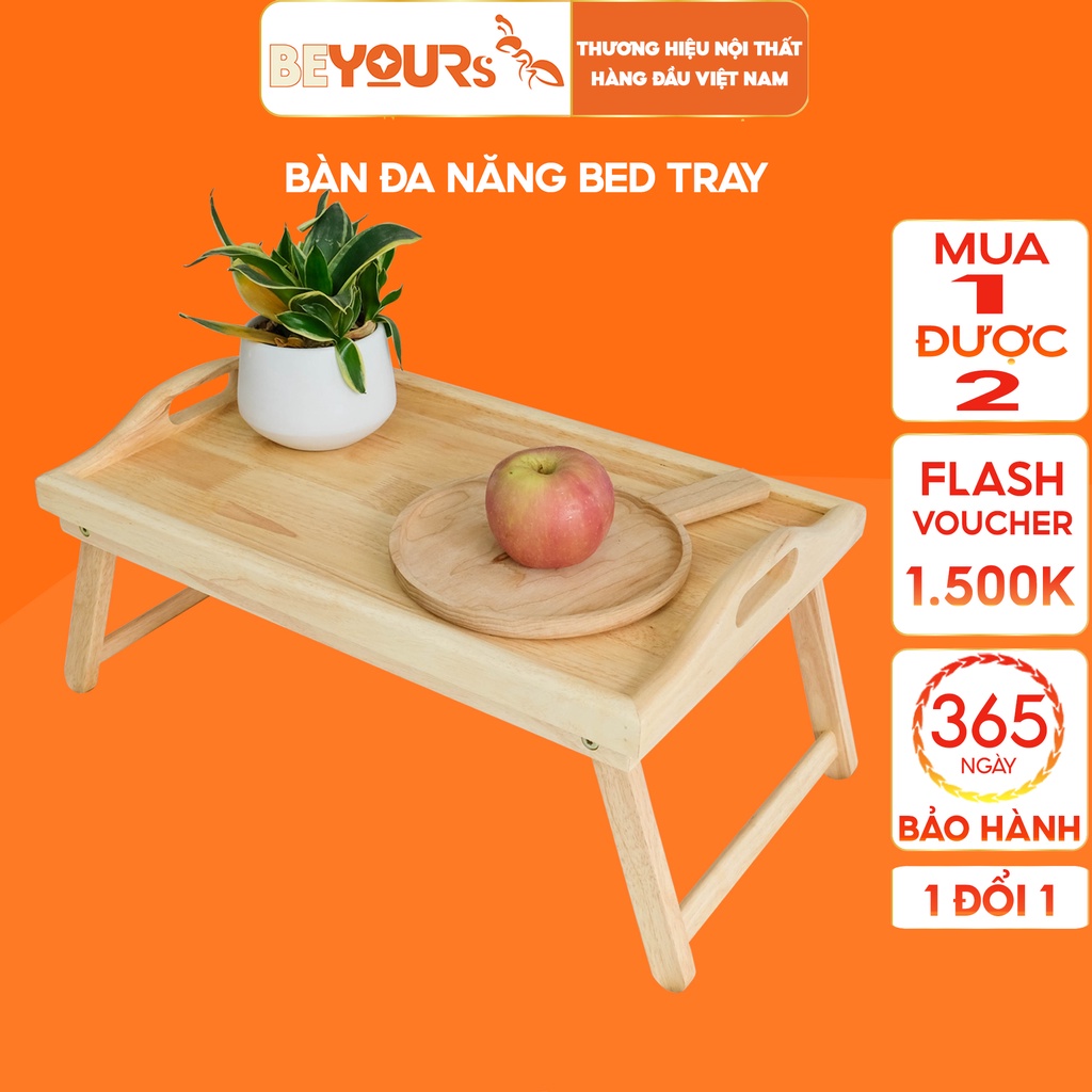 Bàn Ăn Mini Gỗ BEYOURs Bed Tray Chân Gập Đa Năng Nội Thất Phòng Khách, Phòng Ngủ