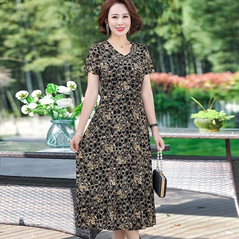 Đầm ren nữ trung niên cao cấp kiểu dáng sang trọng NP2862