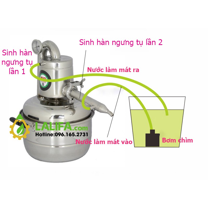 Nồi chưng cất tinh dầu 15l gia đình và kinh doanh nhỏ