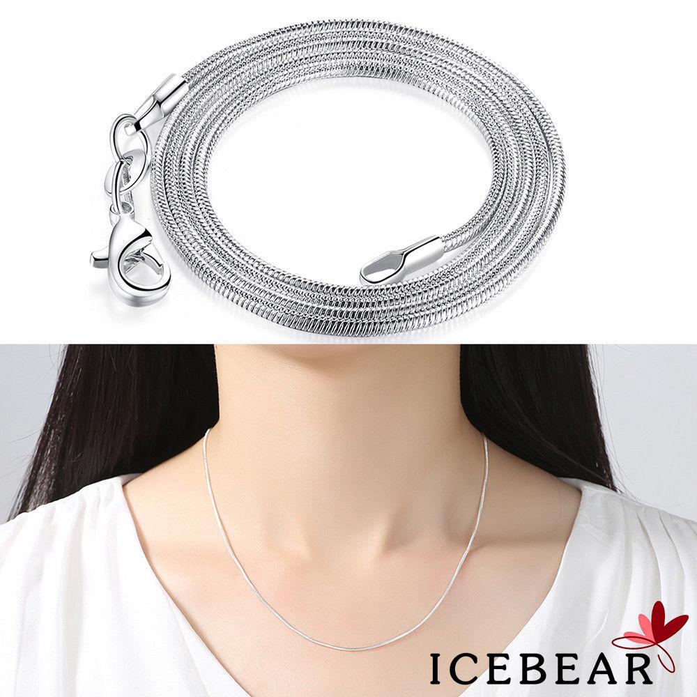 ✸ღ✸wholesale 925sterling solid Silver 1mm snake chain Necklace 16-30inch