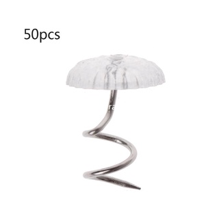 Bộ 50 Đinh Ghim Xoắn Trong Suốt Cố Định Ga Trải Giường/Sofa