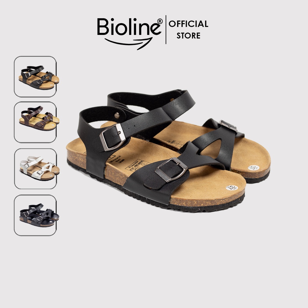 - Sandal đế trấu birken quai ngang unisex da PU cao cấp sandal birken quai hậu thời trang Bioline chính hãng