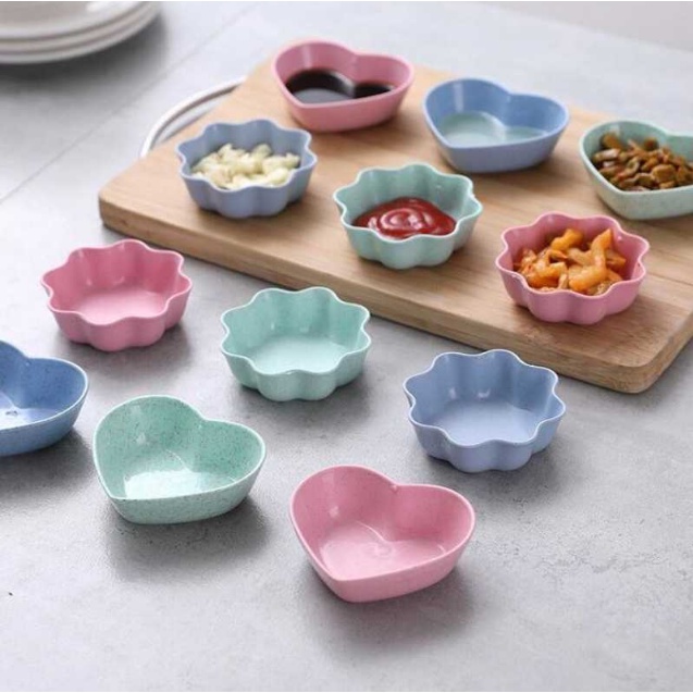 Đĩa đựng gia vị nhiều mẫu - Đĩa Đựng Gia Vị Lúa Mạch Hình Chiếc Lá, Có Nhiều Màu   🍉Duashop🍉