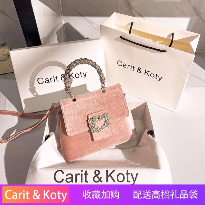 Túi xách kim cương nhung Carit & Koty cao cấp 2022