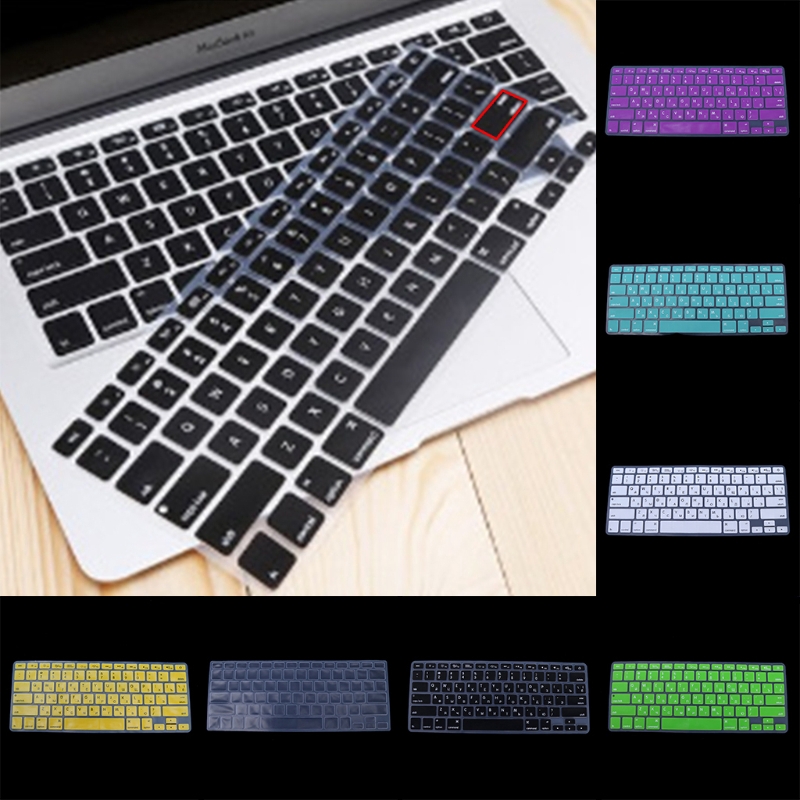 US Version Russian Keyboard Silicone Skin Cover For Apple Macbook Air Pro 13 15