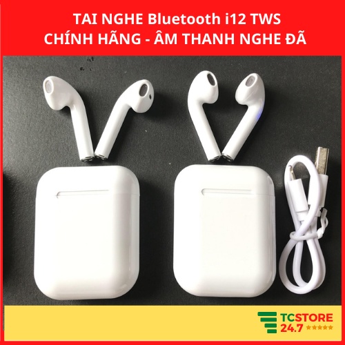 [Xả Kho]Tai Nghe Không Dây, Bluetooth 5.0 i12 TWS , Iphone, Samsung, Oppo bảo hành 1 đổi 1 không hay hoàn tiền