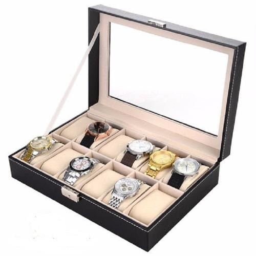 [SALE KHỦNG] Hộp Đựng Đồng HỒ 12 Ngăn