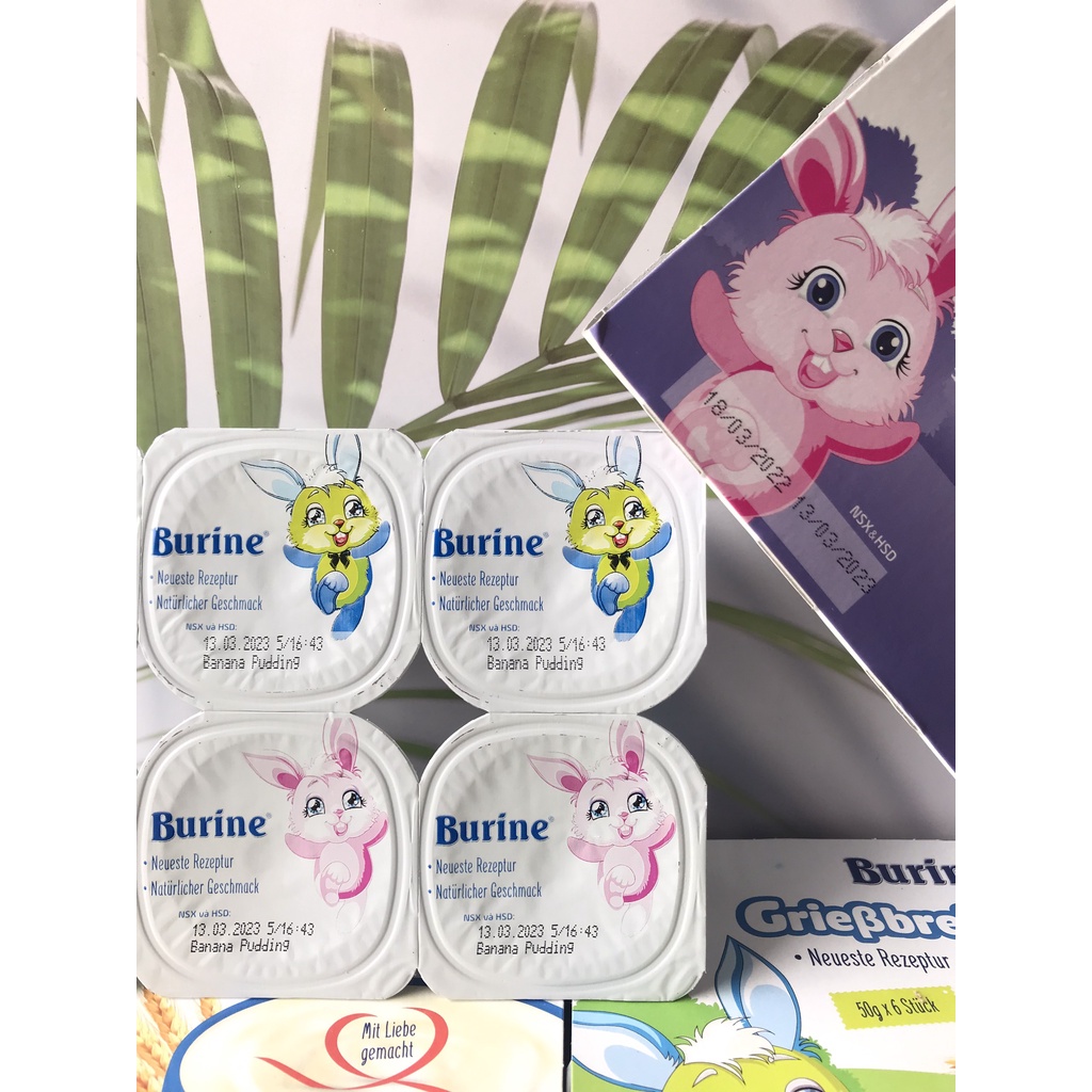 Cháo sữa Burine HiPP ăn dặm Pudding Chuối   Date 04/2024 - 1 Đổi 1 Nếu Lỗi NSX
