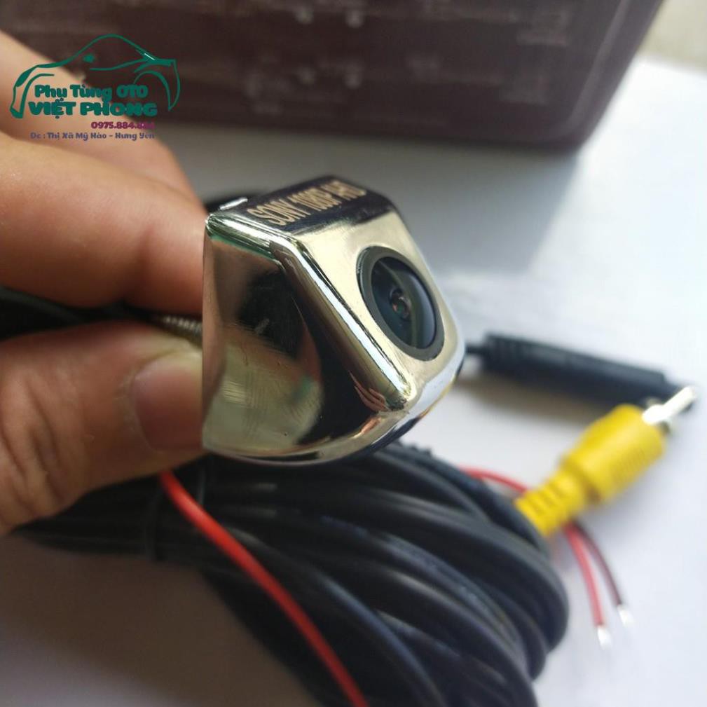 Camera lùi ô tô AHD 1080 chíp sory góc rộng, vỏ kim loại chrome sáng bóng, ống kính lồi, độ nét cao | BigBuy360 - bigbuy360.vn