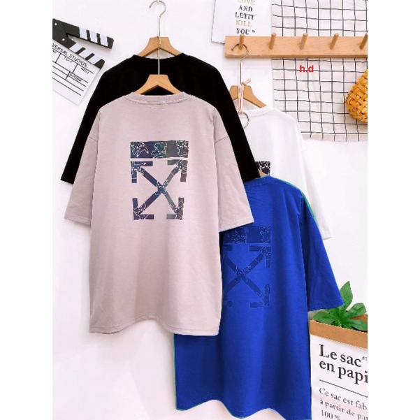 Áo thun Gấu White off phản quang Tay Lỡ Dáng Rộng Việt NamUnisex chất cotton mịn mềm