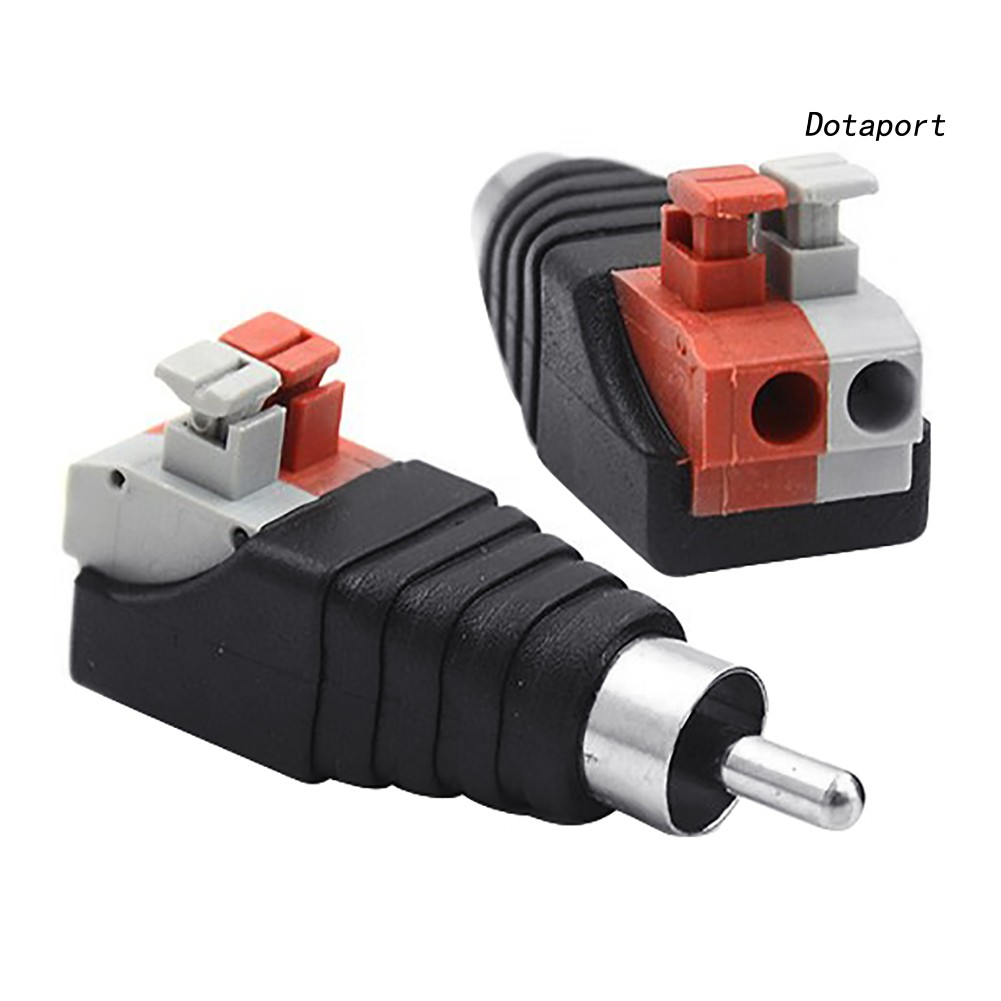 1 Cặp Đầu Nối Dây Cáp Âm Thanh Rca