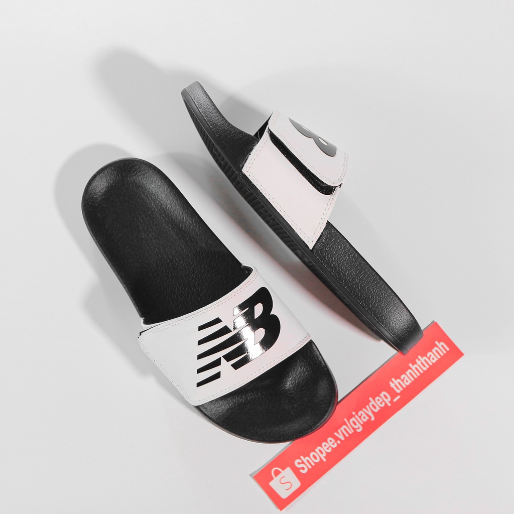 Dép Newbalance NB quai ngang đen trắng