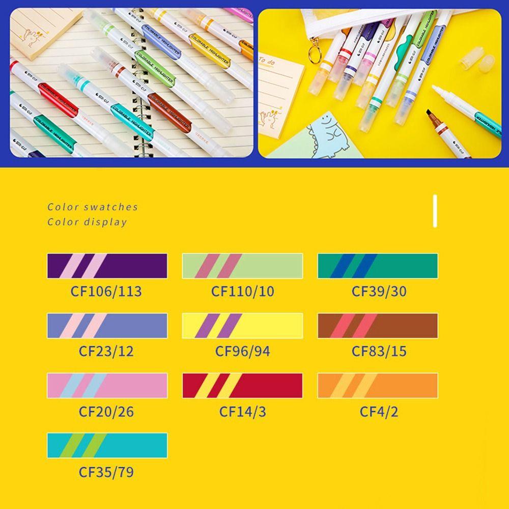 Set 10 Bút Dạ Quang Màu Cầu Vồng