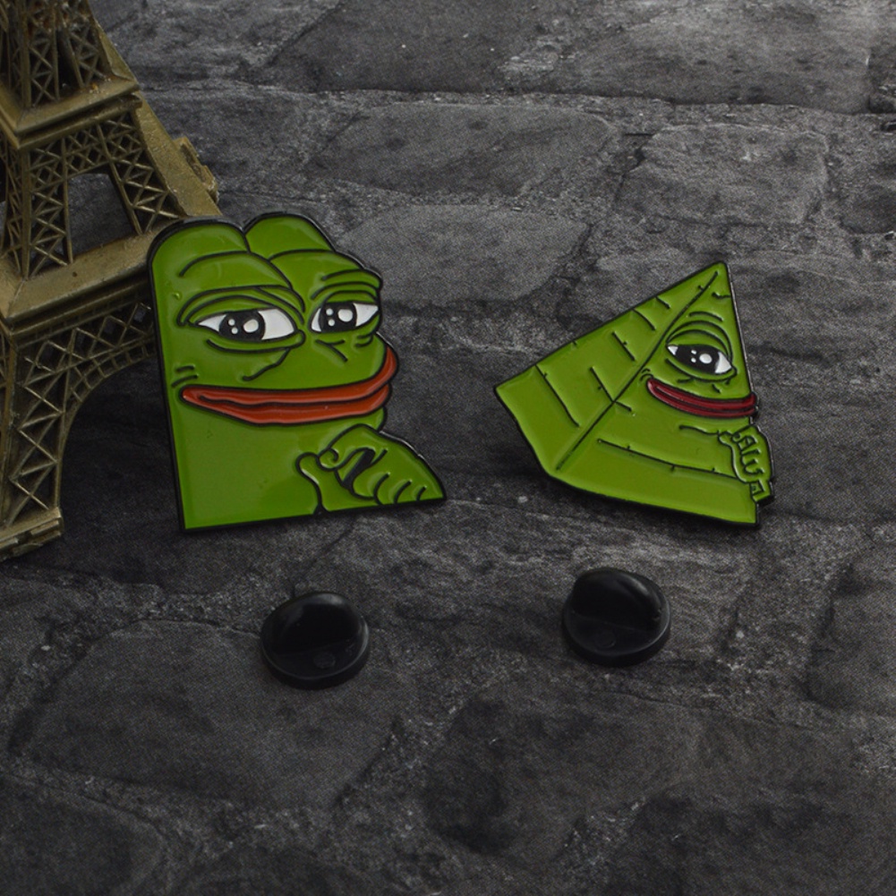 Huy hiệu cài áo họa tiết ếch hoạt hình pepe the Frog ngộ nghĩnh