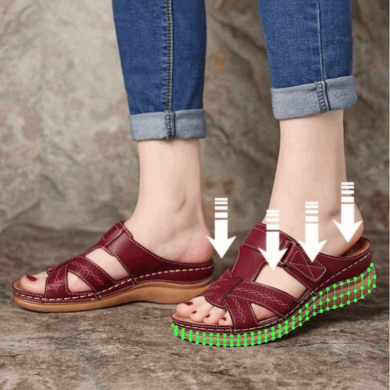 Dép Sandal Xỏ Ngón Thời Trang Nữ Thiết Kế Đế Xuồng Chống Trượt