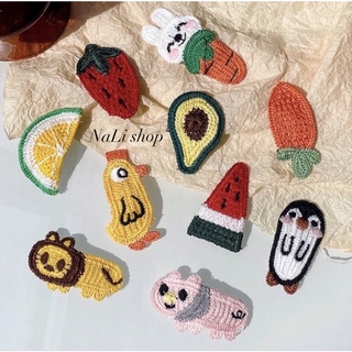 Kẹp tóc mái đan len hình tai thú cute dễ thương