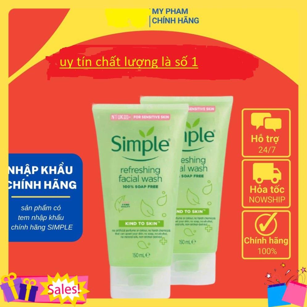 Sữa rửa mặt Simple Kind to Skin Refreshing Facial Wash Gel | BigBuy360 - bigbuy360.vn