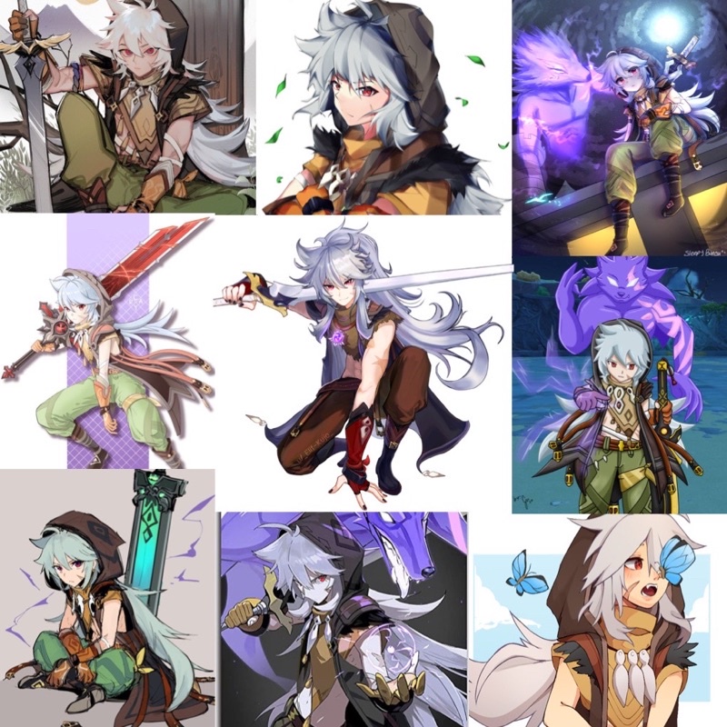 Hình dán Sticker Azor build Genshin impact 30-60 ảnh khác nhau ép lụa chống xước chống nước