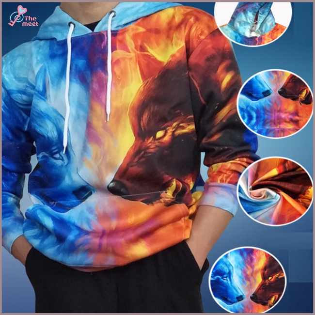 Áo hoodie thời trang in hình chó sói 3d độc đáo | BigBuy360 - bigbuy360.vn