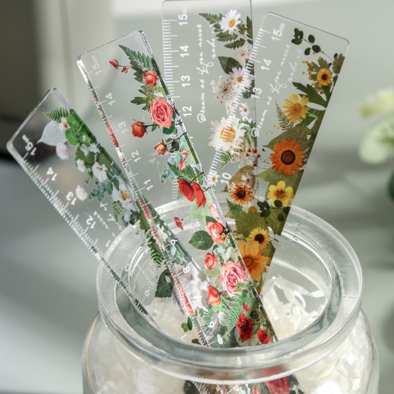 Thước Nhựa Acrylic 15cm Thiết Kế Đơn Giản Sáng Tạo