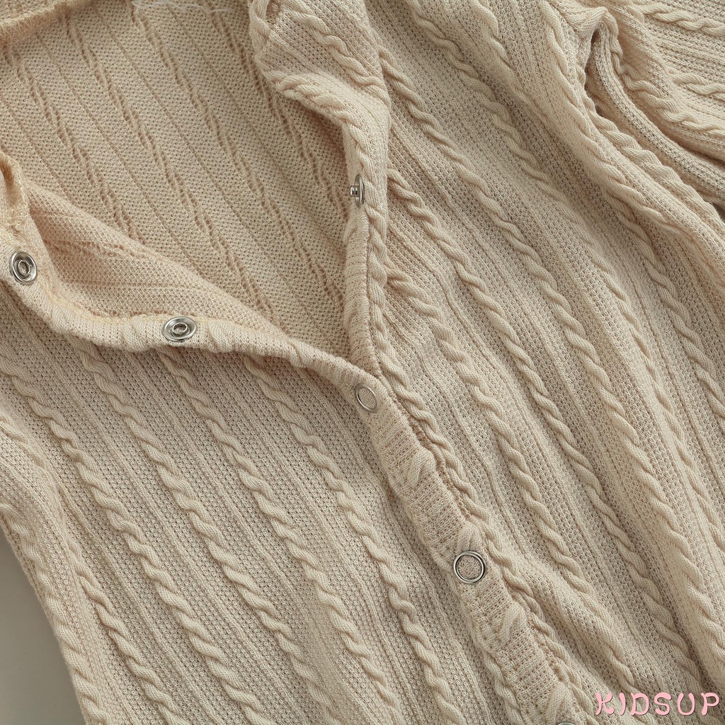 Bộ Áo Liền Quần Tay Dài Màu Sắc Đơn Giản Dành Cho Bé