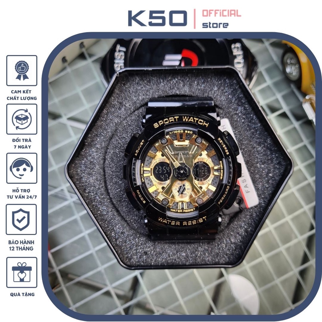 Đồng hồ nam nữ sanda 6033 kim điện tử thể thao