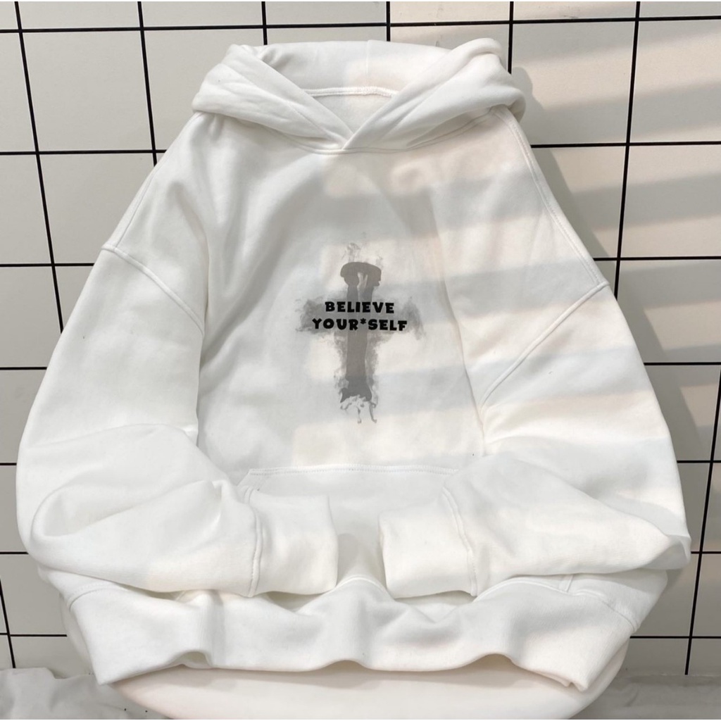 Áo Hoodie Form Rộng BELI Tay Dài Vải Nỉ Lót Bông Dày Dặn Ulzzang Unisex