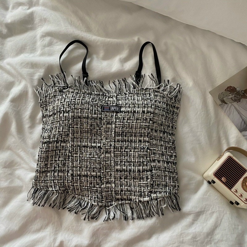 ÁO BRA 2 DÂY CÓ ĐỆM VIỀN TUA CÁ TÍNH 2238