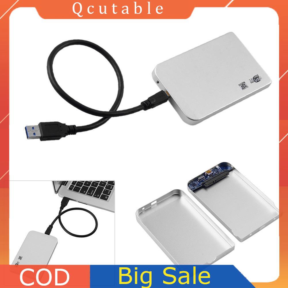 Vỏ Ổ Cứng Ngoài Siêu Mỏng 2.5in Usb3.0 Sata Ssd Hdd # 8y