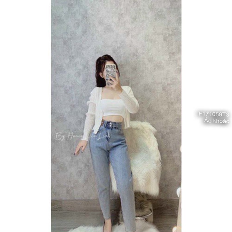 Áo khoác len mỏng tay dài