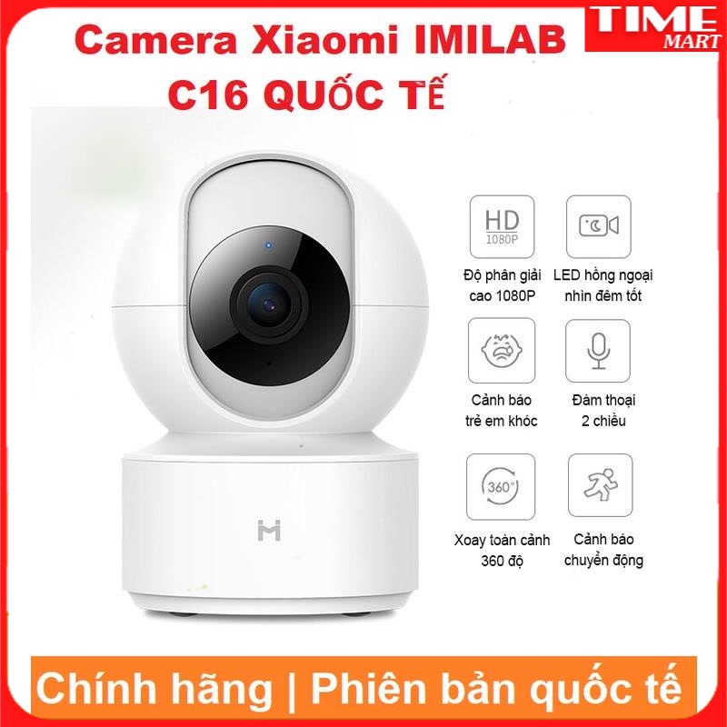 Camera ip xoay C16 1080 IMILAB quốc tế, Lens F3.2, hồng ngoại 4x850nm [TIME_MART siêu thị tiện ích gia đình]