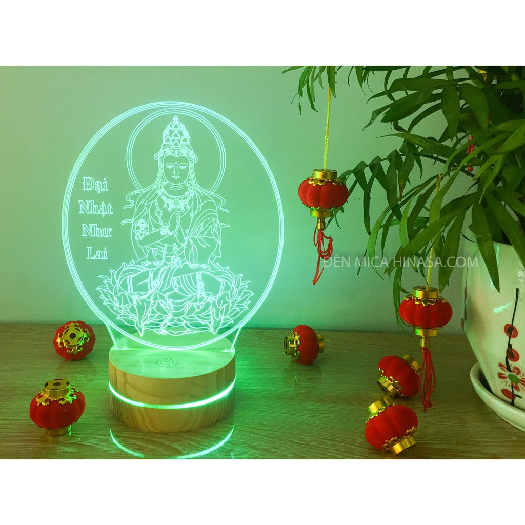 Đèn Phật Như Lai đại nhật, Phật bản mệnh tuổi Mùi, Phật bản mệnh tuổi Thân cao 20cm 16 màu