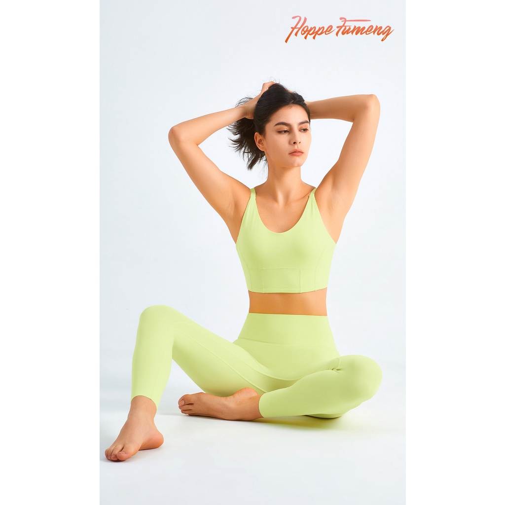 Set trang phục yoga thể thao HOPPE FUMENG áo ngực và quần legging dài lưng cao nhiều màu sắc tùy chọn thời trang cho nữ