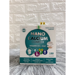 Viên uống NANO CALCIUM  bổ sung canxi ,chắc Khỏe Xương, Phát Triển Hệ Xương, Giảm Loãng Xương (Hộp 100 viên )