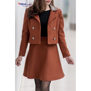 ÁO KHOÁC DẠ NỮ VIOLA DÁNG NGẮN CHẤT LIỆU DẠ LEN CAO CẤP _V3080