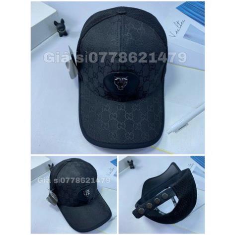 Nón kết lưỡi trai phối lưới mạc da sói đen thời trang - Mũ kết thể thao nam nữ ( hình thật 100% ) Xịn